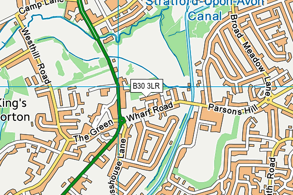 B30 3LR map - OS VectorMap District (Ordnance Survey)