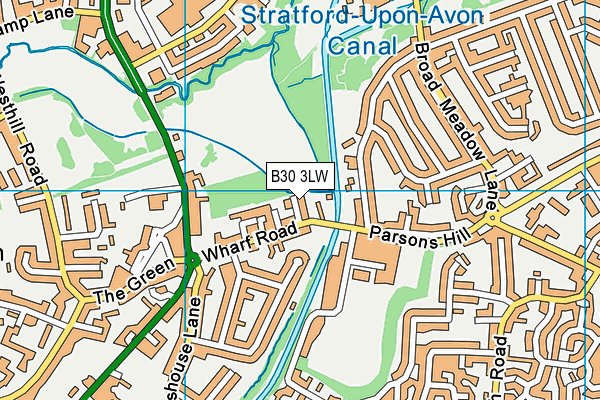 B30 3LW map - OS VectorMap District (Ordnance Survey)