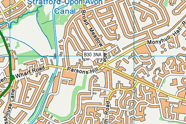 B30 3NA map - OS VectorMap District (Ordnance Survey)