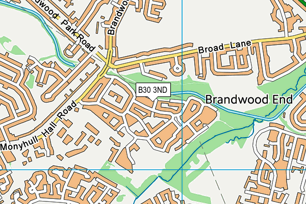 B30 3ND map - OS VectorMap District (Ordnance Survey)