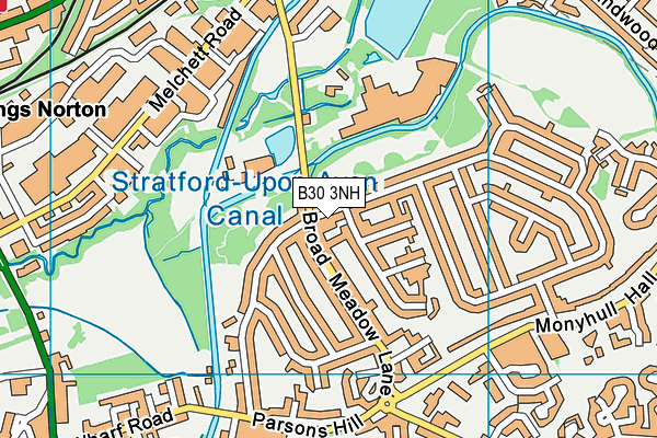 B30 3NH map - OS VectorMap District (Ordnance Survey)