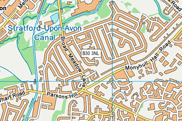 B30 3NL map - OS VectorMap District (Ordnance Survey)