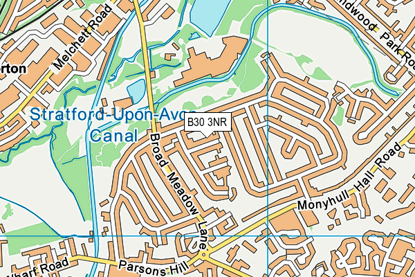 B30 3NR map - OS VectorMap District (Ordnance Survey)