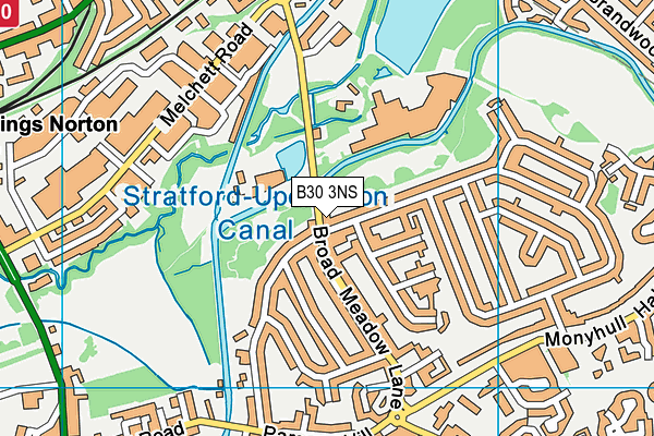 B30 3NS map - OS VectorMap District (Ordnance Survey)