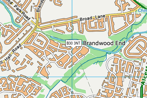 B30 3NT map - OS VectorMap District (Ordnance Survey)