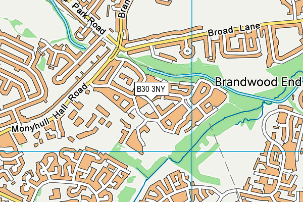 B30 3NY map - OS VectorMap District (Ordnance Survey)