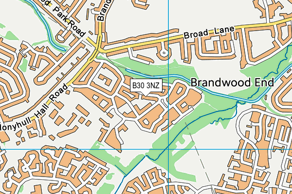 B30 3NZ map - OS VectorMap District (Ordnance Survey)