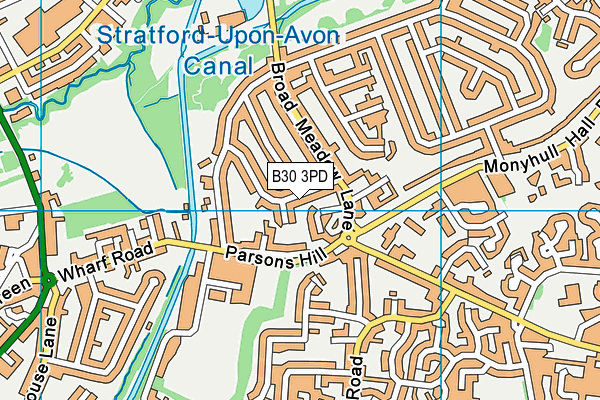 B30 3PD map - OS VectorMap District (Ordnance Survey)