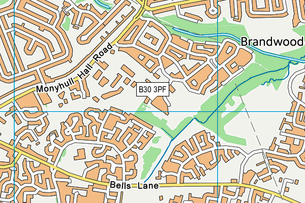 B30 3PF map - OS VectorMap District (Ordnance Survey)