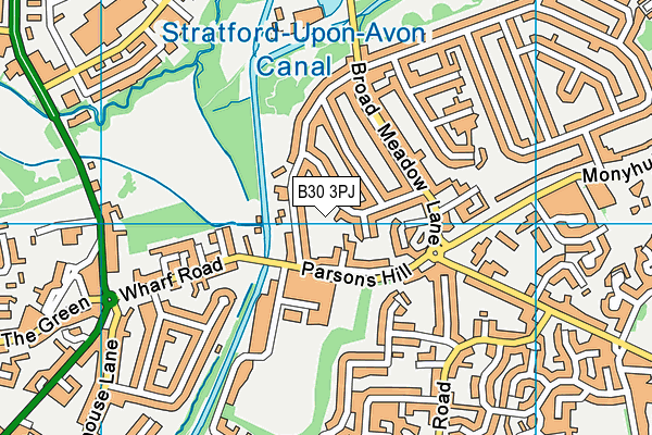B30 3PJ map - OS VectorMap District (Ordnance Survey)