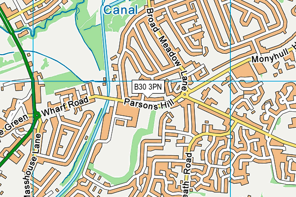 B30 3PN map - OS VectorMap District (Ordnance Survey)