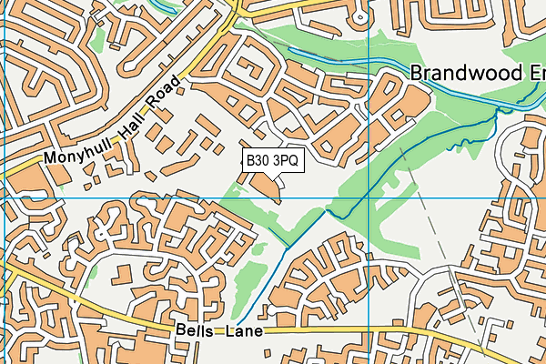 B30 3PQ map - OS VectorMap District (Ordnance Survey)