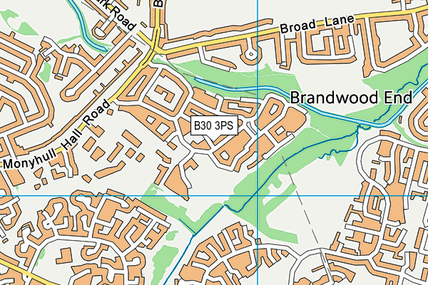 B30 3PS map - OS VectorMap District (Ordnance Survey)