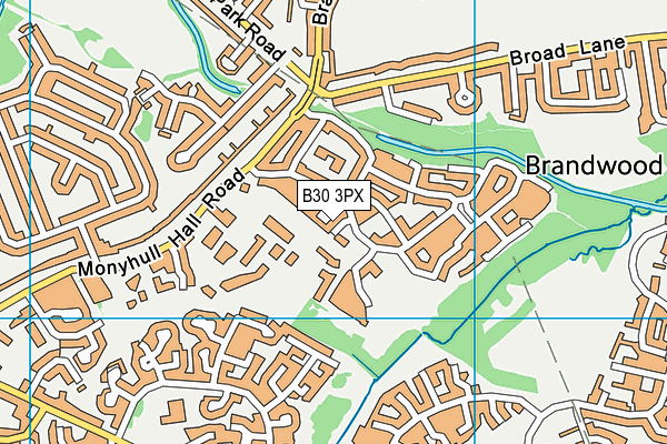 B30 3PX map - OS VectorMap District (Ordnance Survey)