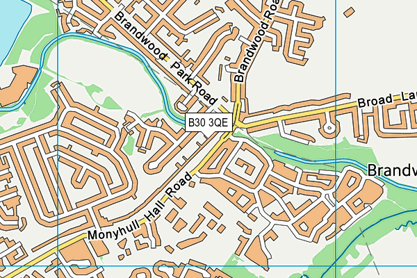 B30 3QE map - OS VectorMap District (Ordnance Survey)