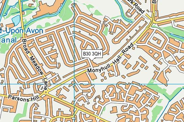 B30 3QH map - OS VectorMap District (Ordnance Survey)