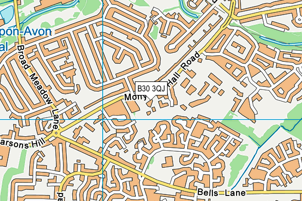 B30 3QJ map - OS VectorMap District (Ordnance Survey)