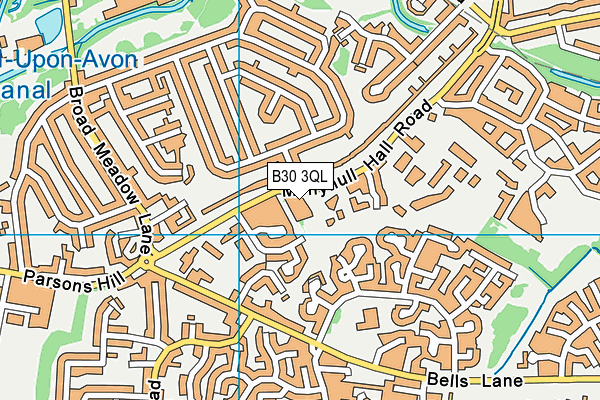 B30 3QL map - OS VectorMap District (Ordnance Survey)