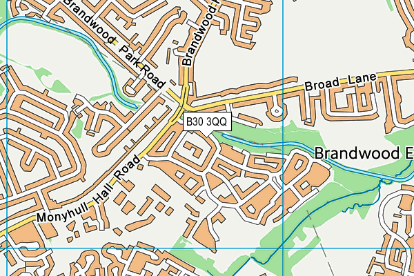B30 3QQ map - OS VectorMap District (Ordnance Survey)