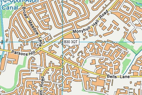 B30 3QT map - OS VectorMap District (Ordnance Survey)