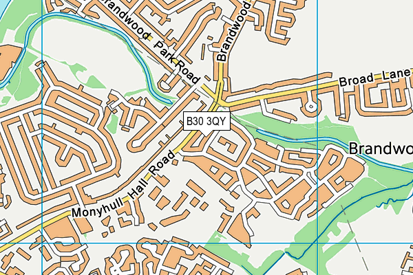 B30 3QY map - OS VectorMap District (Ordnance Survey)