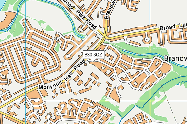 B30 3QZ map - OS VectorMap District (Ordnance Survey)