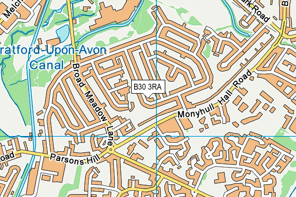 B30 3RA map - OS VectorMap District (Ordnance Survey)