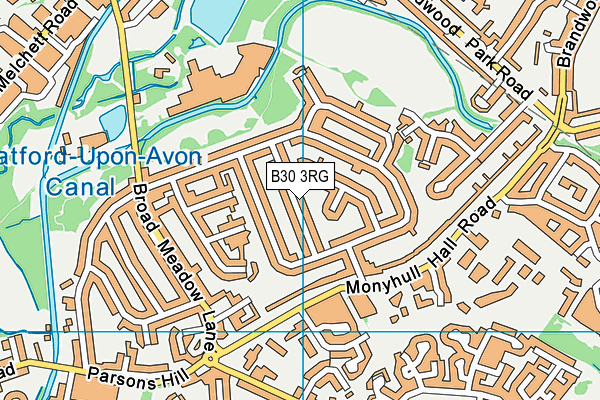 B30 3RG map - OS VectorMap District (Ordnance Survey)