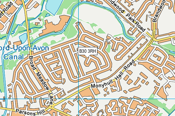 B30 3RH map - OS VectorMap District (Ordnance Survey)