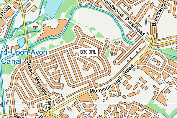 B30 3RL map - OS VectorMap District (Ordnance Survey)