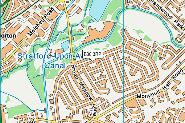 B30 3RP map - OS VectorMap District (Ordnance Survey)