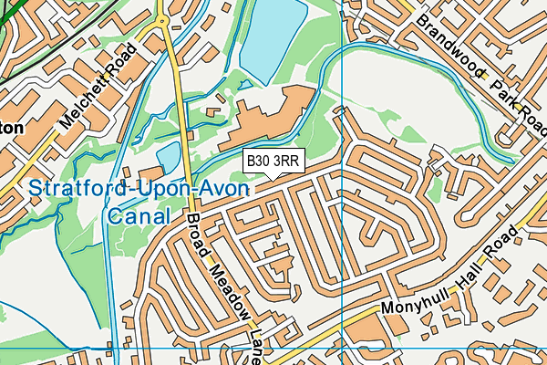 B30 3RR map - OS VectorMap District (Ordnance Survey)