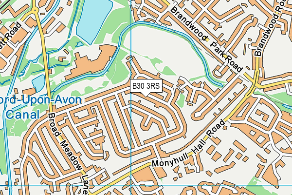 B30 3RS map - OS VectorMap District (Ordnance Survey)