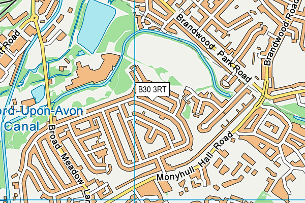 B30 3RT map - OS VectorMap District (Ordnance Survey)