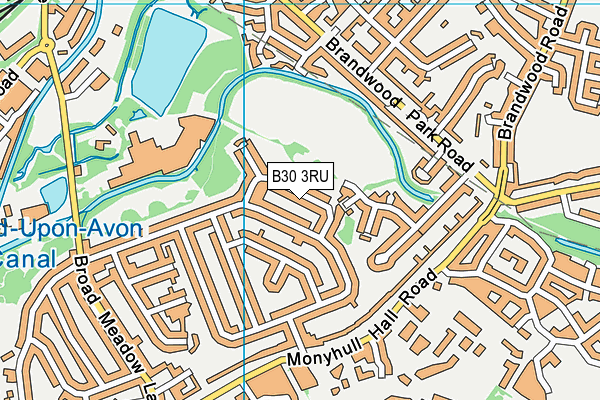 B30 3RU map - OS VectorMap District (Ordnance Survey)