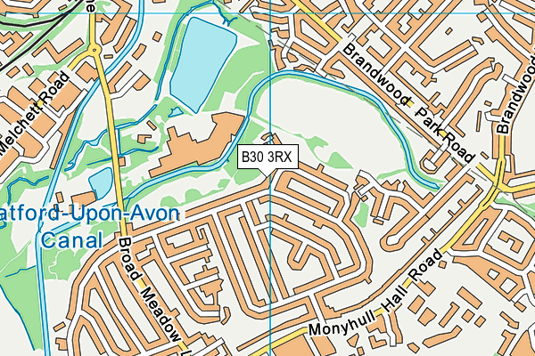 B30 3RX map - OS VectorMap District (Ordnance Survey)