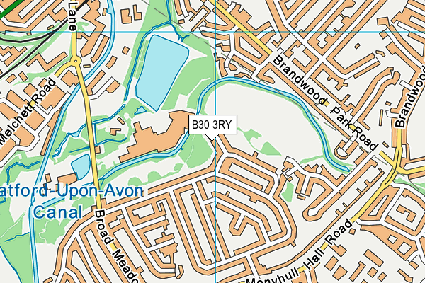 B30 3RY map - OS VectorMap District (Ordnance Survey)