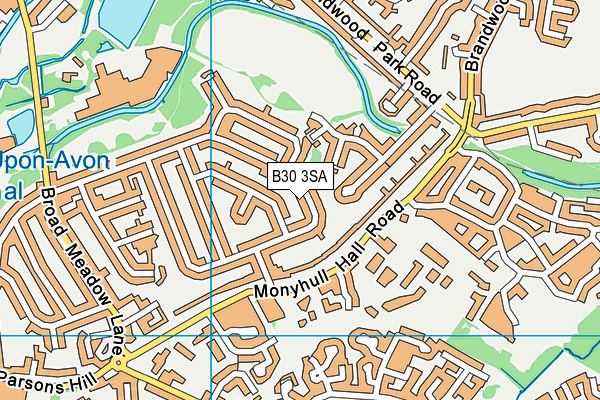 B30 3SA map - OS VectorMap District (Ordnance Survey)