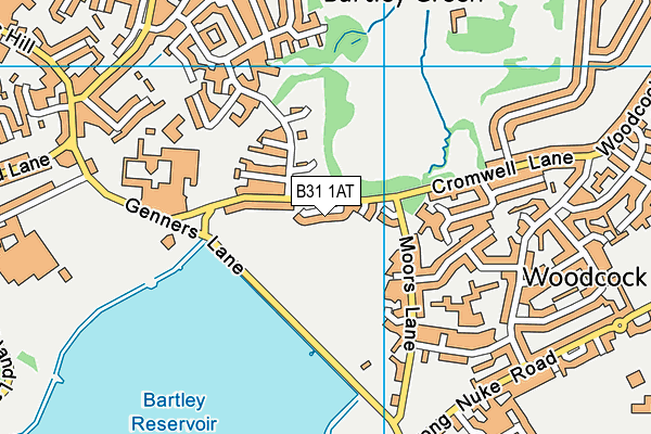 B31 1AT map - OS VectorMap District (Ordnance Survey)