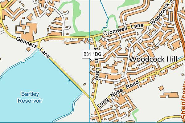 B31 1DG map - OS VectorMap District (Ordnance Survey)