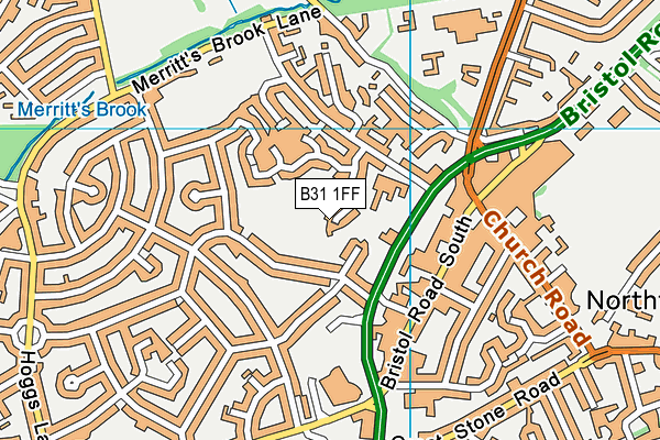B31 1FF map - OS VectorMap District (Ordnance Survey)