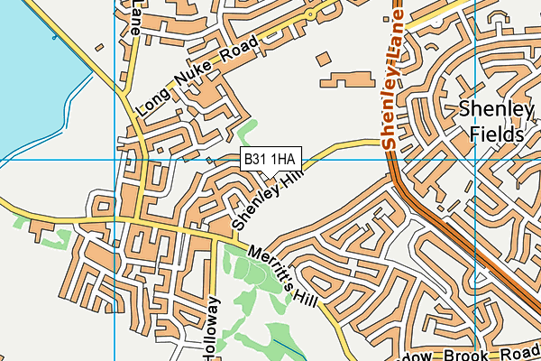 B31 1HA map - OS VectorMap District (Ordnance Survey)