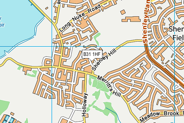 B31 1HF map - OS VectorMap District (Ordnance Survey)