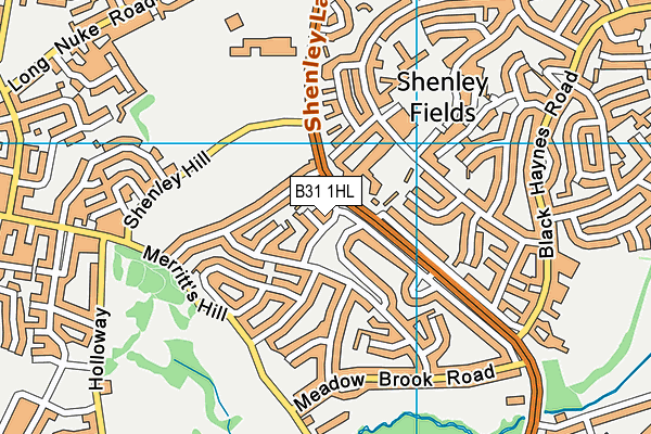 B31 1HL map - OS VectorMap District (Ordnance Survey)