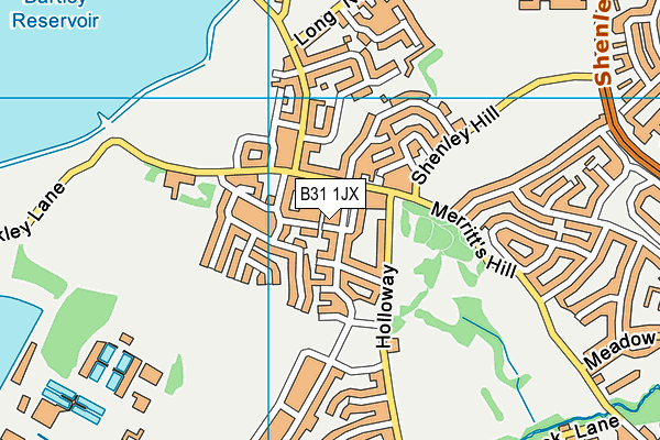 B31 1JX map - OS VectorMap District (Ordnance Survey)