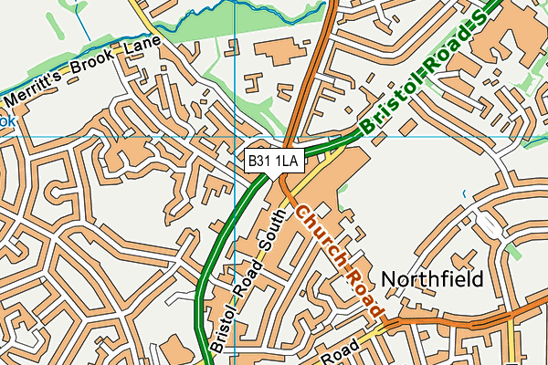 B31 1LA map - OS VectorMap District (Ordnance Survey)