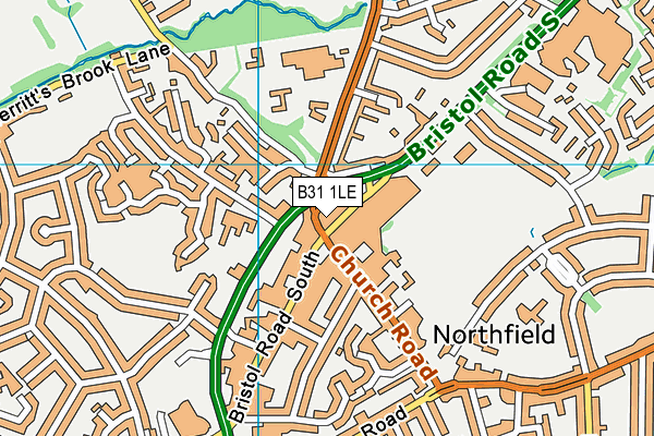 B31 1LE map - OS VectorMap District (Ordnance Survey)