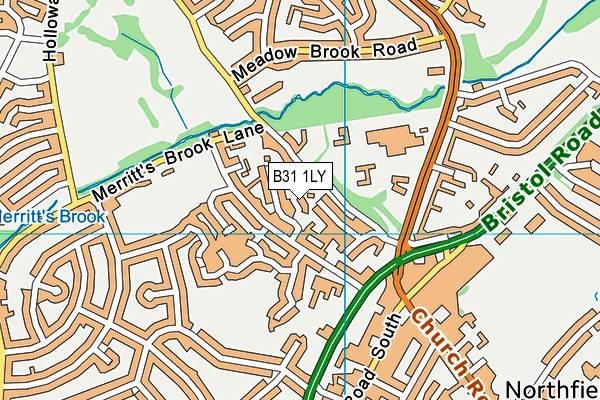 B31 1LY map - OS VectorMap District (Ordnance Survey)