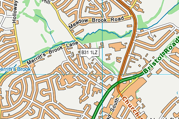 B31 1LZ map - OS VectorMap District (Ordnance Survey)