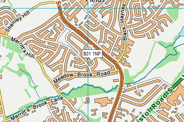 B31 1NP map - OS VectorMap District (Ordnance Survey)